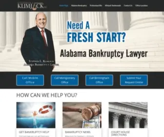 Klimjack.com(Alabama Bankruptcy Lawyer) Screenshot