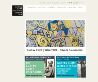 Klimt-Foundation.com(Startseite) Screenshot