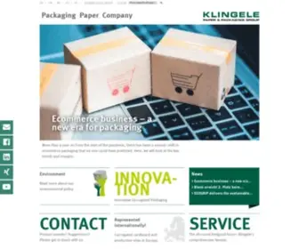 Klingele.com(Hersteller von Verpackungen aus Wellpappe) Screenshot