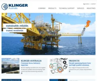 Klinger.com.au(Sealing and Fluid Control) Screenshot
