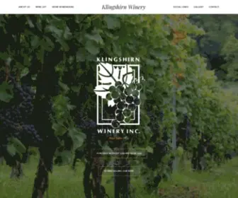 Klingshirnwine.com(Klingshirn Winery) Screenshot