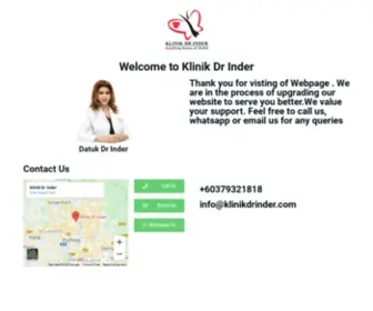 Klinikdrinder.com(Klinik Dr Inder) Screenshot