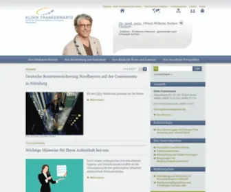 Klinikfrankenwarte.de(Internetauftritt der Klinik Frankenwarte in Bad Steben) Screenshot