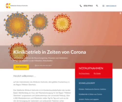 Klinikum-Karlsruhe.com(Klinikum Karlsruhe) Screenshot