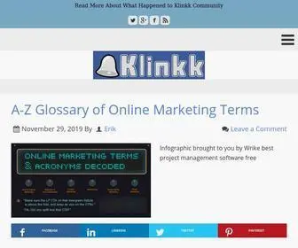 Klinkk.com(Blogging, Tech, Business & Marketing) Screenshot