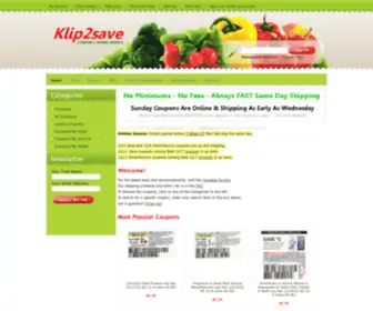 Klip2Save.com(Klip2save Coupon Clipping Service) Screenshot