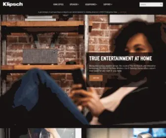Klipsch.ca(Speakers, Headphones & Home Audio) Screenshot