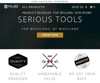 KliqMusicGear.com(We are a boutique manufacturer of musical instrument accessories) Screenshot