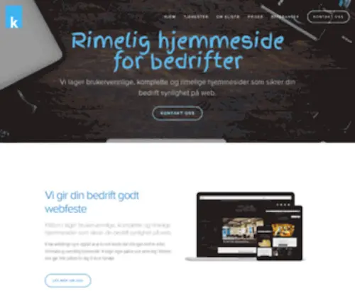 Klistr.no(Rimelig hjemmeside for bedrifter) Screenshot
