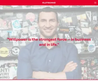 Klitschko.com(KLITSCHKO OFFICIAL) Screenshot