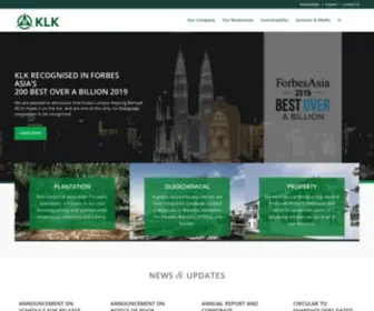KLK.com.my(Kuala Lumpur Kepong Berhad) Screenshot