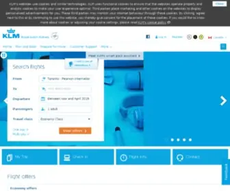 KLM.ca(KLM Royal Dutch Airlines) Screenshot