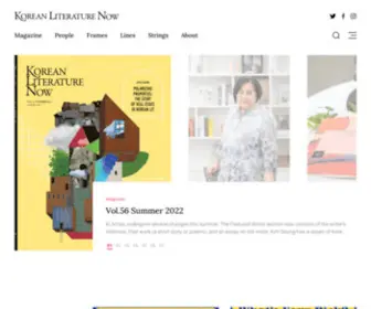 KLN.or.kr(Korean Literature Now) Screenshot