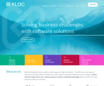 Kloc.co.uk(Software development services for web) Screenshot