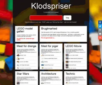 Klodspriser.dk(Køb LEGO klodser med Klodspriser) Screenshot