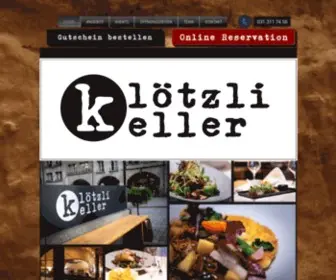 Kloetzlikeller.ch(Altstadt Bern) Screenshot