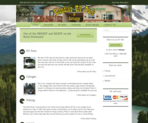 KlondikervPark.com(Klondike RV Park and Cottages) Screenshot