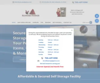 Klondikestorage.com(Self Storage) Screenshot