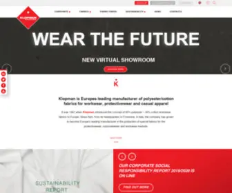 Klopman.com(Leading fabric manufacturer for protective & workwear) Screenshot