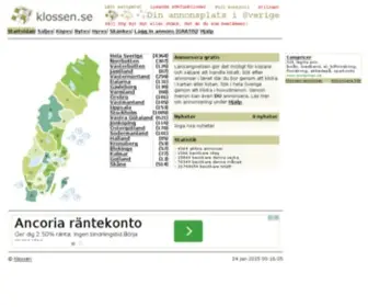 Klossen.se(Välkommen till Klossen) Screenshot