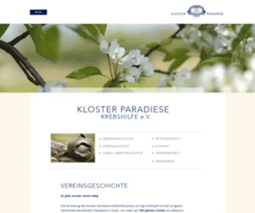 Kloster-Paradiese-Krebshilfe.de(Kloster Paradiese) Screenshot
