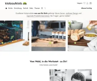 Klotzaufklotz.de(Exzellente Holzprodukte) Screenshot