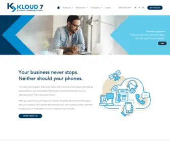 Kloud7.com(Kloud 7 is a business communications service provider) Screenshot