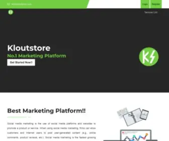 KloutStore.com(Klout Store) Screenshot