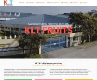 KLTfruits.com(KLT Fruits Incorporated) Screenshot