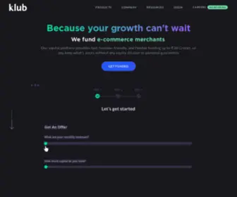 Klub.co.in(Funding from) Screenshot