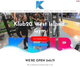 Klub20.ca(Klub Athletik West Island Gym Montreal) Screenshot