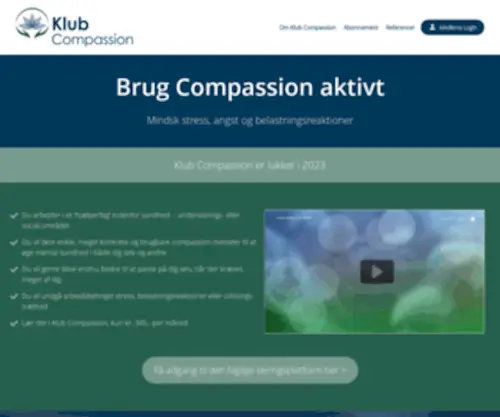 Klubcompassion.dk(Klub Compassion) Screenshot