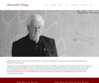 Kluge-Alexander.de(Filmemacher, Fernsehproduzent, literarischer Autor) Screenshot