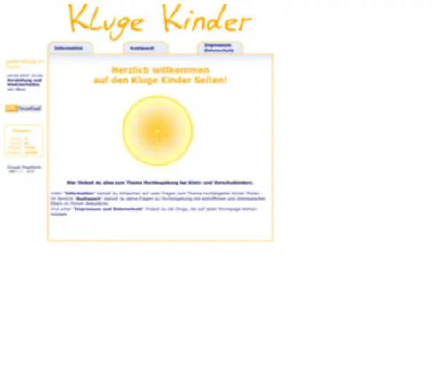 Klugekinder.at(Kluge Kinder) Screenshot