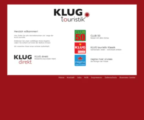 Klugtouristik.com(KLUG touristik) Screenshot