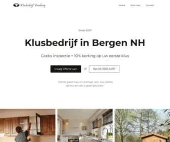 KlusbedrijFvoorberg.nl(Klusjesman in Bergen) Screenshot