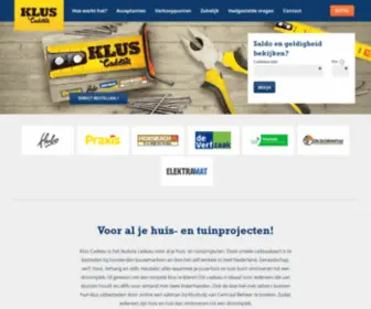 Kluscadeau.nl(Klus Cadeau) Screenshot