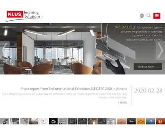 Klusdesign.eu(LED lighting manufacturer) Screenshot