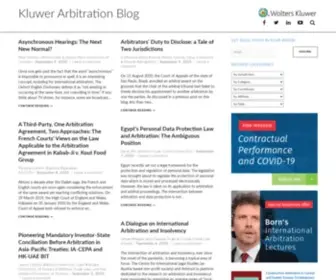 Kluwerarbitrationblog.com(Kluwer Arbitration Blog) Screenshot