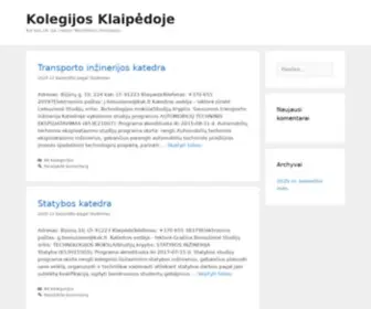 KLVTK.lt(Kolegijos Klaipėdoje) Screenshot