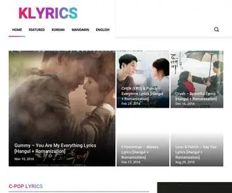 KLyrics.net(K-Pop and C-Pop Lyrics) Screenshot
