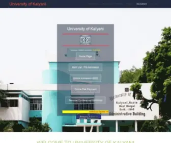 Klyuniv.ac.in(University of Kalyani) Screenshot