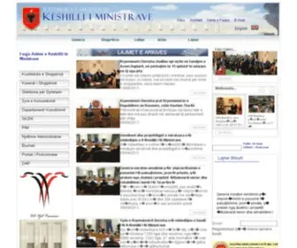 KM.gov.al(Qeveria Shqiptare Keshilli i Ministrave) Screenshot