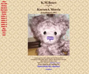 Kmbears.co.uk(K.M.Bears by Kerren Morris) Screenshot