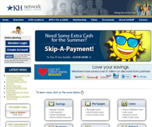 KMCfcu.com(KH Network Credit Union) Screenshot