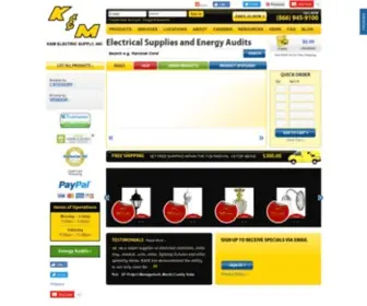 Kmelectric.com(Electrical Supply Store) Screenshot