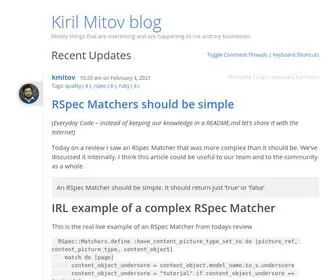 Kmitov.com(Kiril Mitov blog) Screenshot