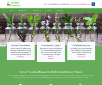 Kmmenthol.com(KM Chemicals) Screenshot