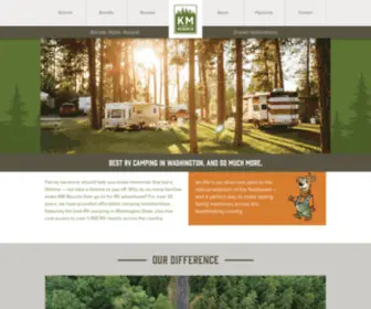 Kmresorts.com(Best RV camping in Washington and beyond) Screenshot