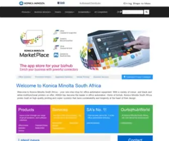 Kmsa.com(Konica Minolta South Africa) Screenshot